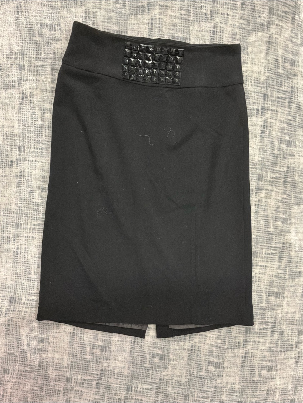 Kensie Black Pencil Skirt with Studded Waist